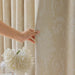 Elegant French Cream Apricot Chenille Blackout Drapes for Timeless Home Elegance