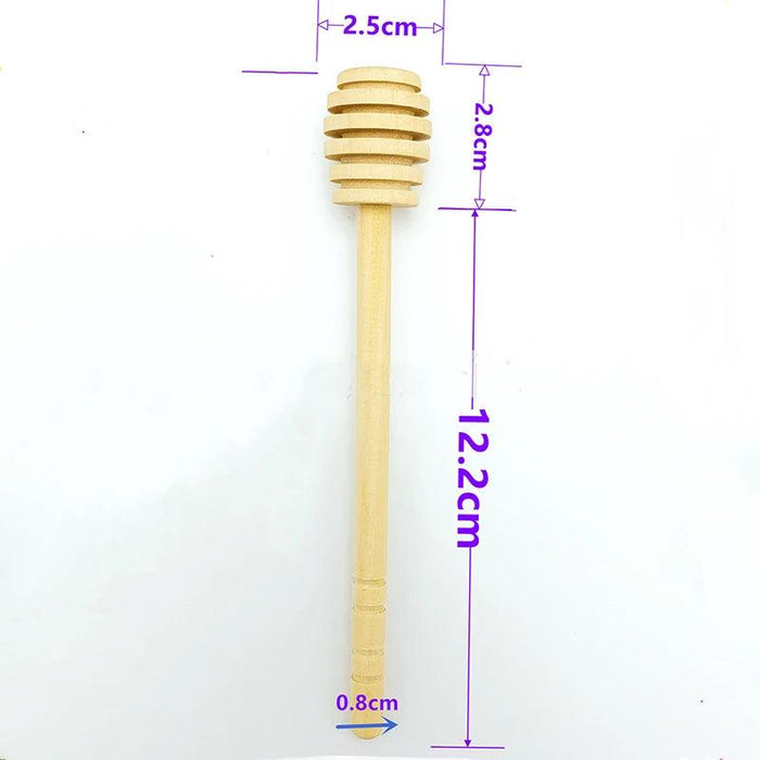 Artisan Wooden Honey Stirrer with Innovative Groove for Effortless Mixing