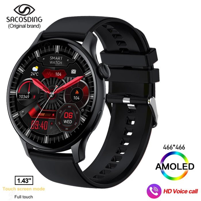 Stylish Women's Bluetooth Smartwatch with Customizable AMOLED Display and NFC Integration