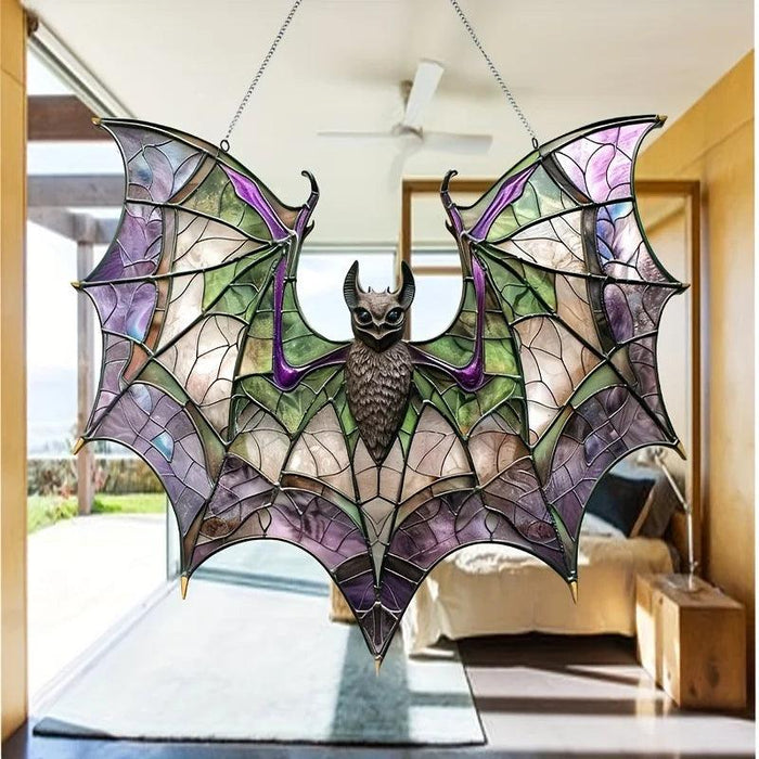 Contemporary Acrylic Bat Suncatcher Halloween Decor