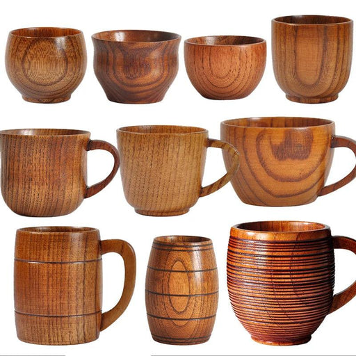 Handcrafted Rustic Spruce Wood Mug - Stylish Natural Drinkware for All Beverages