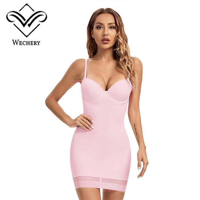 Flawless Silhouette Underwire Mini Dress Shapewear with Push-Up Feature