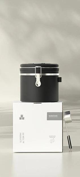 Stylish Stainless Steel Coffee Bean Canister with Date Tracker and Carbon Release Valve