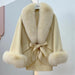 Chic Korean Fox Fur Cape: A Stylish Winter Essential for Women