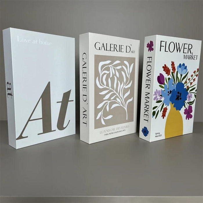 Elegant 3-Piece Decorative Faux Book Set for Home Décor