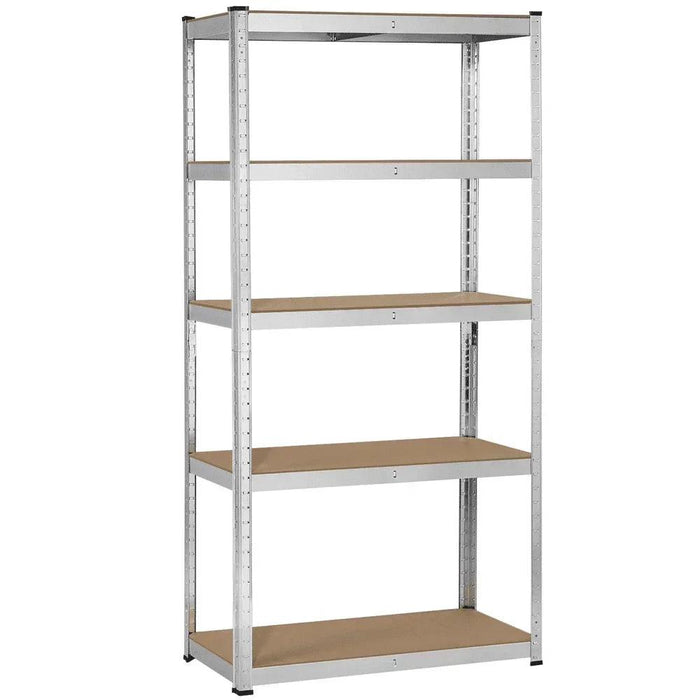 5-Tier Heavy-Duty Adjustable Metal Storage Rack - Versatile Organizer for Home, Garage, and Warehouse by SmileMart