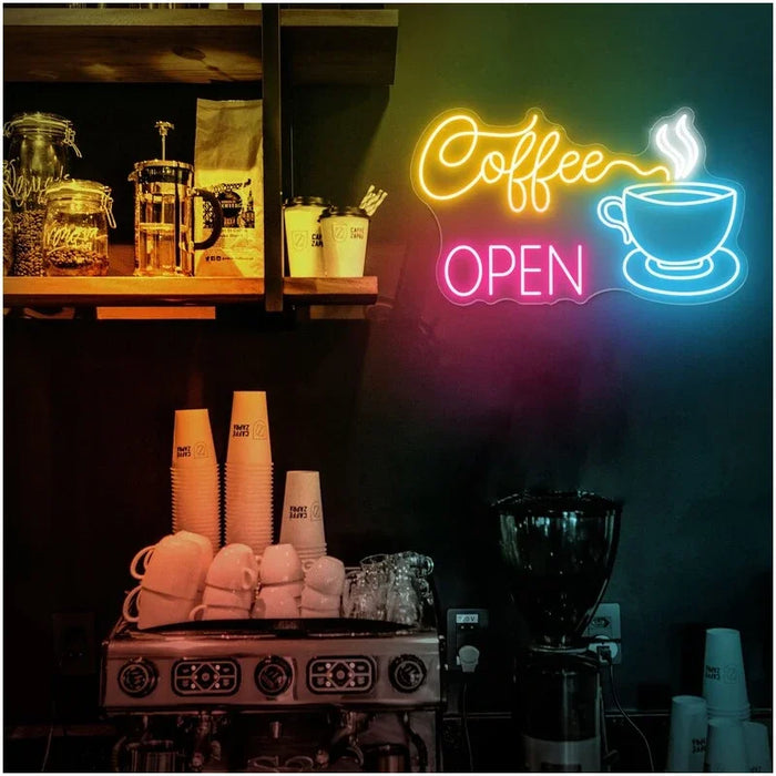 Neon Coffee Shop Sign: Customize Your Space with Warmth