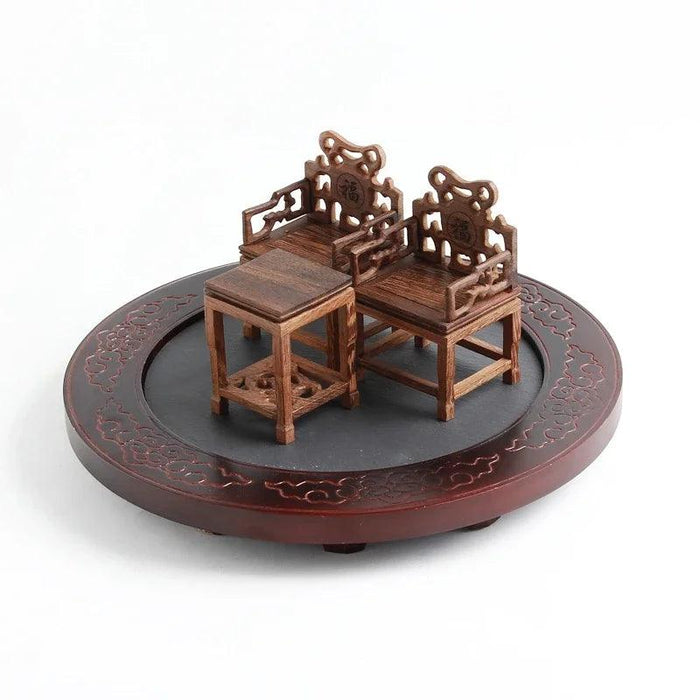 Charming Vintage Sushi Presentation Set with Miniature Table and Chair