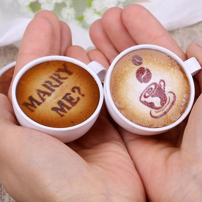 Charming Miniature Resin Coffee and Tea Cup Display Model for Whimsical Décor