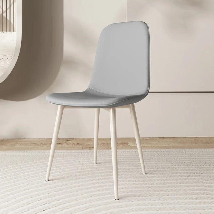 Chic White Leather Dining Chair for Upscale Aesthetics