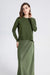 Chic Loose Knitting Top and Luxurious Acetate Satin Skirt Set for Women