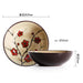 Handcrafted Plum Blossom Japanese Ceramic Dining Set - Elegant Plates and Bowls for Stylish Home Decor