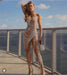 Celestial Elegance Strapless Mini Dress with Dance-Ready Tassels