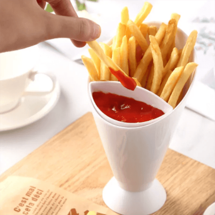 Dual-Compartment Snack Holder - The Ultimate Finger Food Solution