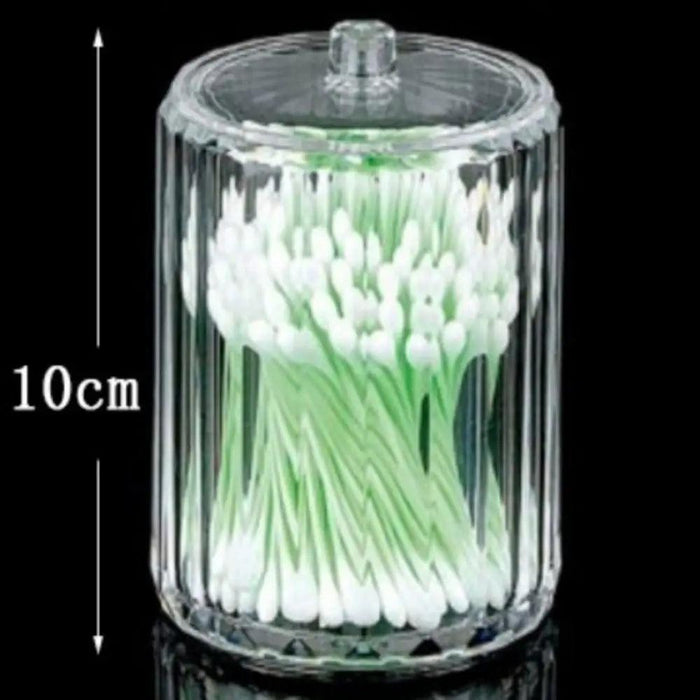 Elegant Clear Acrylic Toothpick and Cotton Swab Dispenser - Hygienic Organizer for Home and Hospitality