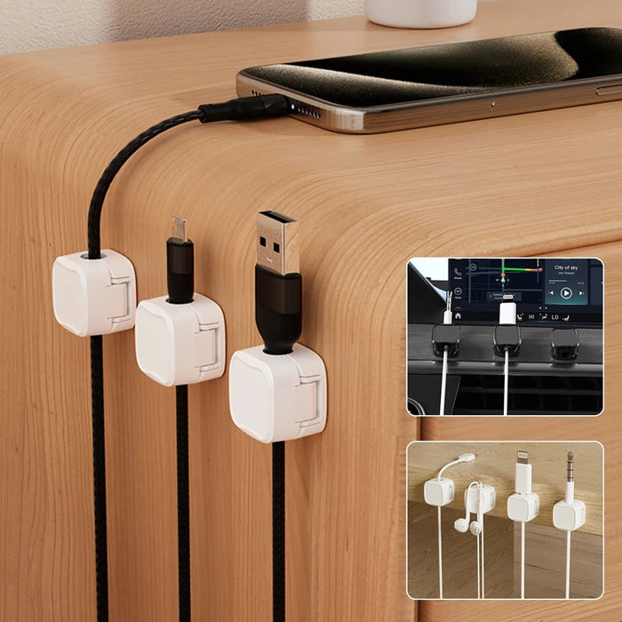 Magnetic Cable Management System with 360° Swivel Clamp