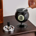 Chic Billiards-Inspired Metal Ashtray - Stylish Smoking Accessory and Decorative Accent for Home and Office