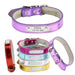 Glamorous Personalized Engraved Leather Dog Collar with Sparkling Accents