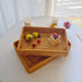 Artisan Woven Rattan Storage Tray for Fruits, Vegetables, and Tea