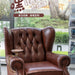 Elegant Leather Wingback Chair for Modern Living Areas