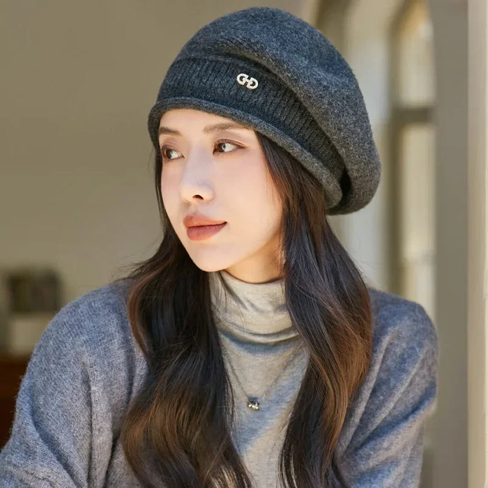 Chic Solid Color Wool Berets for Fashionable Ladies