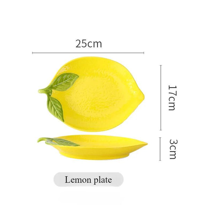 Whimsical Cartoon Lemon Ceramic Bowl for Salad, Soup, and Snacks - Fun Kitchen Dinnerware Accessory