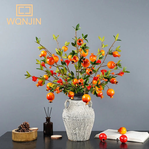 1PC Artificial Pomegranate Branch For Home Decor