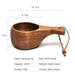 Artisan Acacia Wood Adventure Mug with Stylish Rope Handle - Your Unique Outdoor Drinkware