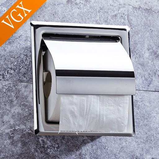 Modern Black Stainless Steel Wall Mount Toilet Paper Holder for Elegant Bathrooms