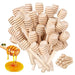 50-Piece Wooden Honey Dipper and Stirring Spoon Set for Beverages and Culinary Delights