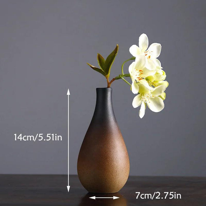 Stylish Hydroponic Ceramic Vase with Floral Accent for Tranquil Tabletop Elegance