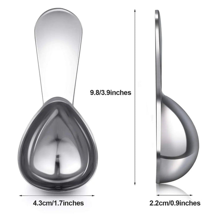 Dual Pack Stainless Steel Coffee & Tea Measuring Spoons - 15/30ML Kitchen Utensils