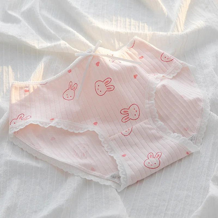 Whimsical Fruit-Themed Cotton Briefs for Girls - Soft and Breathable Seamless Underwear