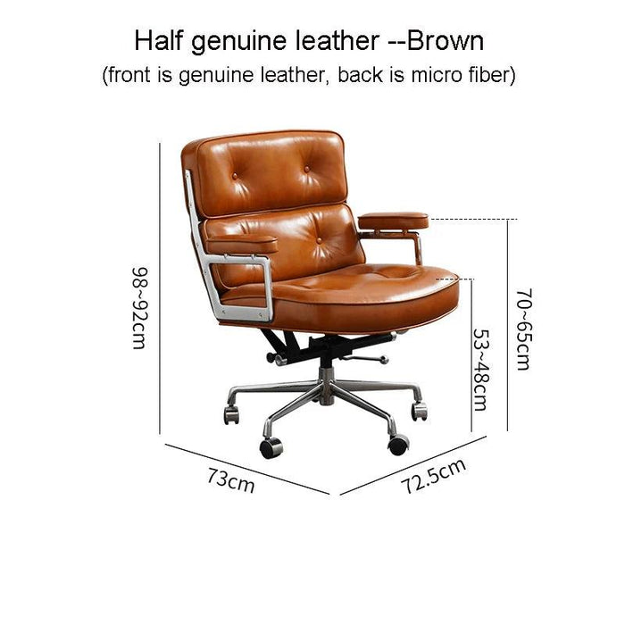 Elevate Your Office with the Luxurious Leather Executive Swivel Chair