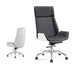 Sleek Nordic Leather Swivel Chair: Ergonomic Luxury for Modern Workspaces