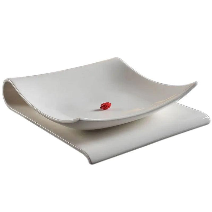 Chic Collapsible Ceramic Plate Collection for Sophisticated Dining