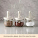 Gourmet Spice Jar Set with Integrated Spoon Lid and Airtight Storage Box