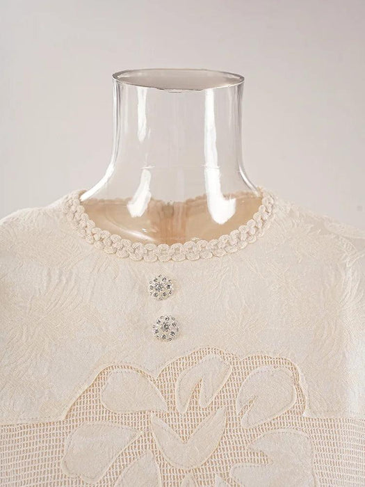 Lace Embroidered A-line Mini Dress for Women