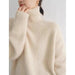 Chic High Neck Cashmere Knit Sweater for Women