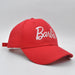 Disney Barbie Girls' Pink Embroidered Baseball Cap - Adjustable Fun Hat for Young Fashionistas