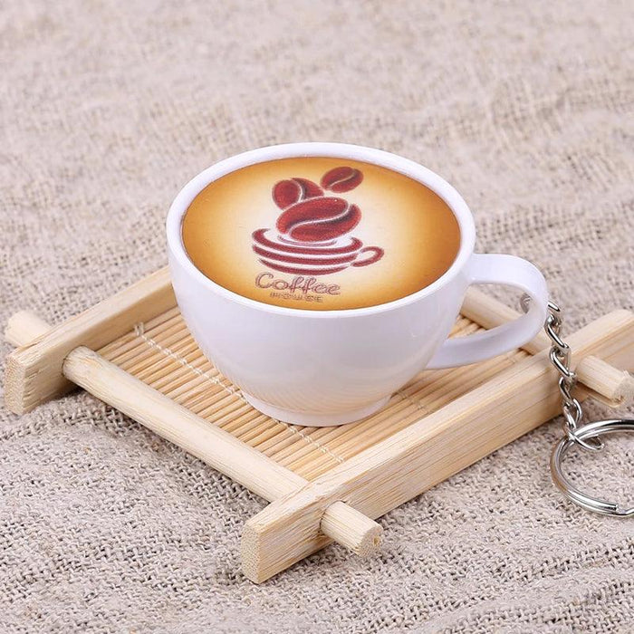 Charming Miniature Resin Coffee and Tea Cup Display Model for Whimsical Décor