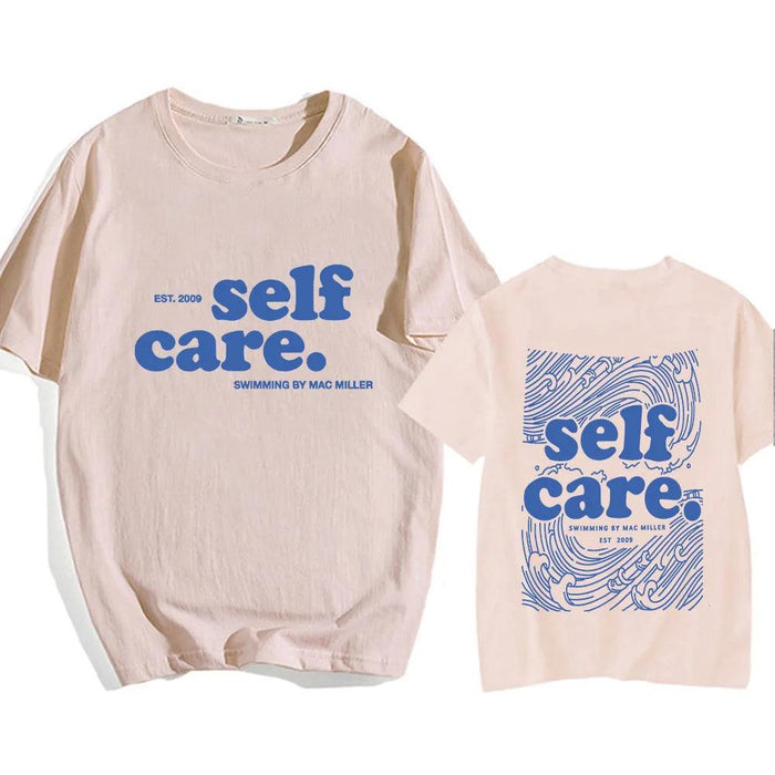 Macc Miller Heavy Mental Self Care T-Shirts - Hip Hop Streetwear Casual Tee for Men, Short Sleeve Summer & Spring Wear