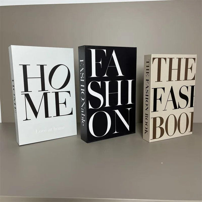 Elegant 3-Piece Decorative Faux Book Set for Home Décor