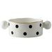 Elegant Gold-Trimmed Polka Dot Ceramic Dining Set for Sophisticated Entertaining