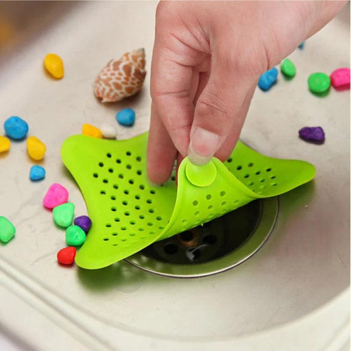 Starfish-Shaped Silicone Drain Protector - Versatile Hair Catcher for Kitchen and Bathroom Sinks