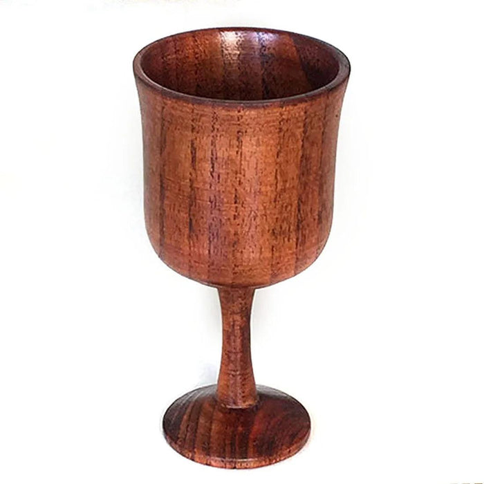 Vintage Handmade Wooden Wine Chalice - Eco-Conscious Acacia, Beech, or Sour Jujube Goblet