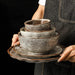 Artisan Hammered Ceramic Dish Set for Sophisticated Dining