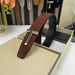 Elegant Grey Leather Belt with Classic Brass T Buckle - A Must-Have for Men