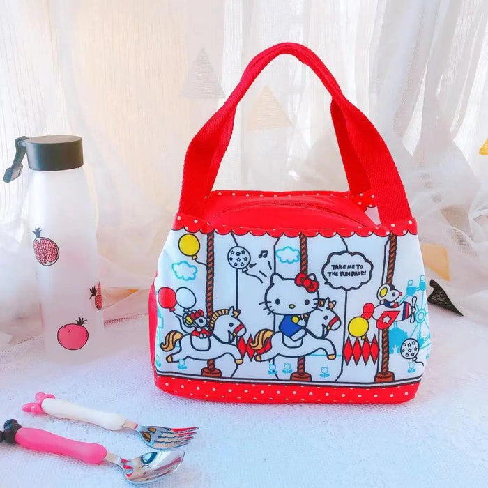 Sanrio Character Cozy Lunch Bag - Cute Insulated Tote Featuring Keroppi, My Melody & Badtz Maru for School and Office