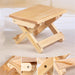 Children's Compact Folding Wooden Step Stool - Perfect for Outdoor Fun and Practical Seating